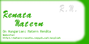renata matern business card