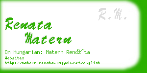 renata matern business card